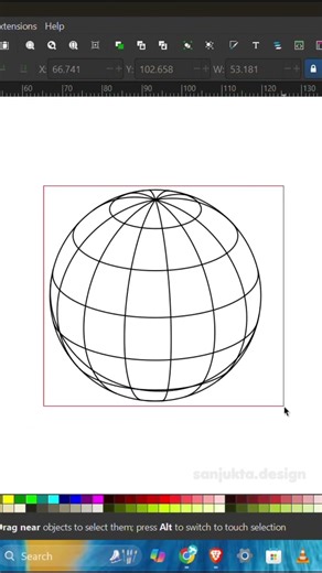 Creating a Layered Sphere Icon in Inkscape | Design Practice