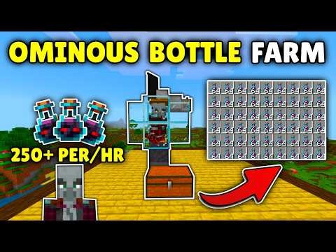 NEW EASIEST OMINOUS BOTTLE FARM in Minecraft Bedrock 26.5+! (250+/H!)