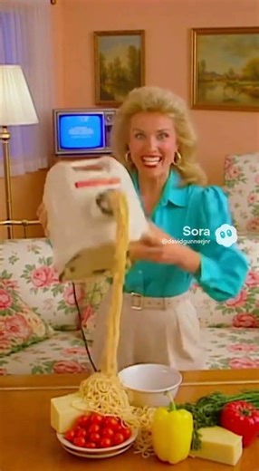 Pasta Perfect 3000 - 1989 Infomercial Goes HORRIBLY Wrong (But She Keeps Smiling!)