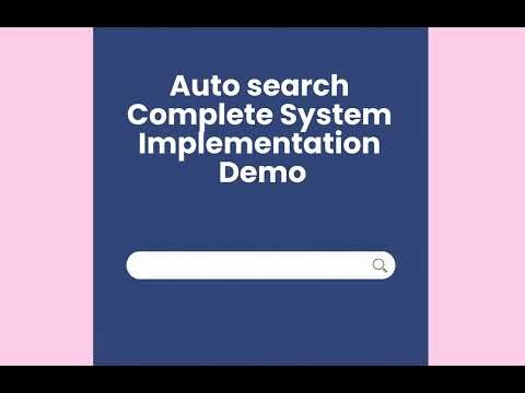 Auto search complete System That I implemented from scratch