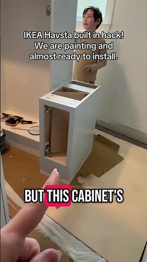 IKEA Built-In Hack! Havsta Cabinet Transformation #ikeahack #ikeafinds