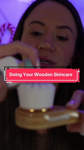 ASMR/ Doing Your Wooden Skincare #asmr #asmrsounds #asmrvideo | full videos in my bio ☁️🤍 @Safe Space ASMR *not sponsored*
