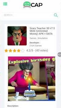 scary teacher apk mod #youtubeshorts #apkmod #shorts #viralshorts #hack #scarystory
