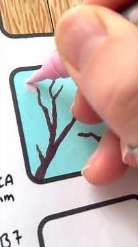 How to Draw & Color a Cherry Blossom Tree | Easy Alcohol Marker Tutorial for Beginners