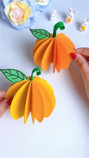 7.9K views · 43 reactions | Who knows! Making pumpkins with your child is the most comforting "fruit" of autumn harvest! ✨ #origami #howto #papercraft #handmade | People Crafts | Facebook