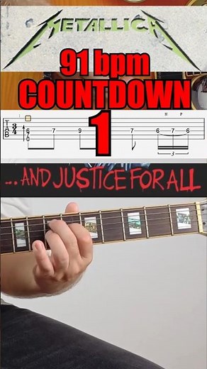 And Justice for All Intro Guitar – 91 BPM Metronome + Countdown 🎸 (Accurate Tabs)