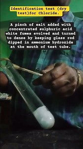 Identification test(dry test)for chloride anion. @PROFESSORSCHANNEL9058.