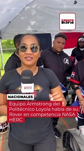 El equipo dominicano Armstrong (@armstrong_ieesl) del Politécnico Loyola (@politecnicoloyola) habla de las características de su Rover, que competirá en NASA Human Exploration Rover Challenge (HERC), siendo uno de los cuatro conjuntos criollos que participan. Uno de los participantes habló del tiempo en que se tomó construir el astromóvil, además de las características. #nasaherc #nasaherc2024 #ENDENNASAHERC #artemis17 #apolo27 #Ibgravity #armstrong #estudiantes #dominicanos Crédito: @elnuevodia