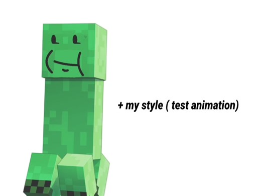 Creeper Animation in Minecraft Art