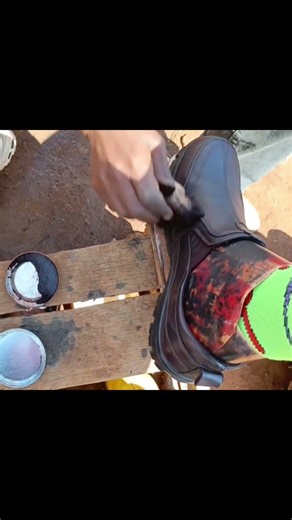 Best ever Shoe shining! satisfying ASMR #satisfying #asmr #shoes