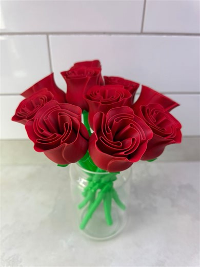 Unique 3D Printed Roses for Valentine's Day Gifts