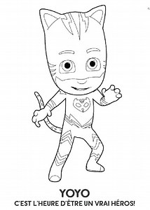coloriage pyjamasques : personnage yoyo