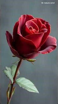 Romantic Blooming Flower | UHD Macro Rose Bloom on Grey Background