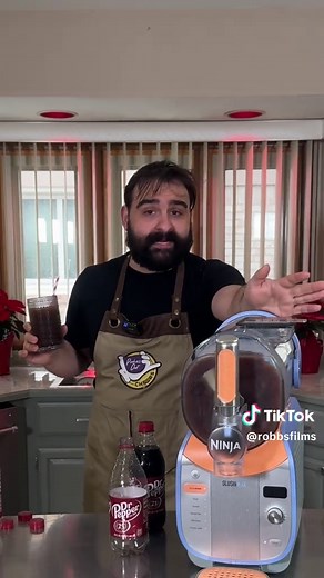 Making a Delicious Dr Pepper Slushy at Home