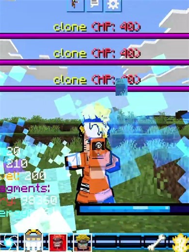 Minecraft but Naruto Anime Powers are REAL 🔥⚡ #Shorts