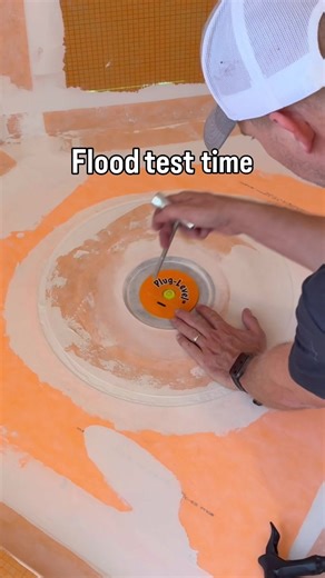 Always flood test your showers for so many reasons. I’ve heard of so many people skipping this step and saying their showers never fail. Mine don’t fail either but I always spend the time to make sure, it’s peace of mind for me and for the homeowner. Thoughts??? #brandambassador #fyp #diy #asmr #renovation @Shannon Huffstickler @Jp stile @Mike Holmes @Home Depot Canada @crownetools.com @Andrew Eylander @tile_bro