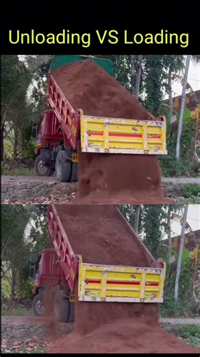 Tipper! Unloading VS Loading #lorry #automobile