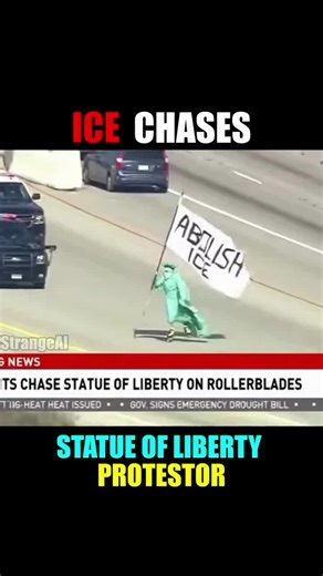 Protestor in Statue of Liberty Costume Sparks Controversy
