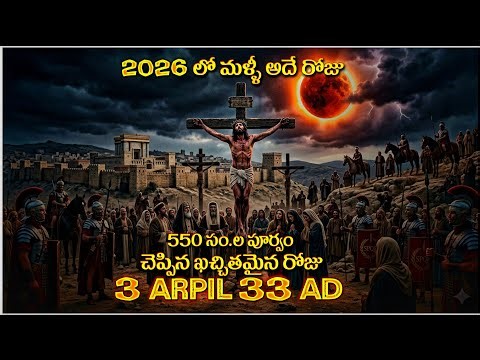 2026లో మళ్ళీ అదేరోజు - ఏప్రిల్ 3 -JESUS CRUCIFIXION- 3 APRIL 33 AD - యేసు సిలువ వేయబడి మరణించిన రోజు