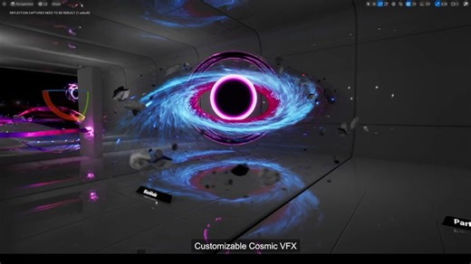【白嫖第四期】 宇宙空间技能流星爆炸光环激光攻击特效 Cosmic VFX UE5虚幻5