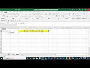 Excel: create sequential dates with gaps