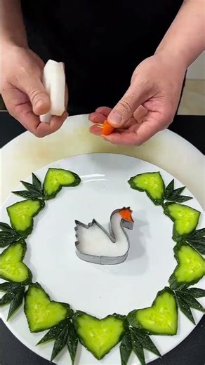 Simple and beautiful plate design #original video #plate design #swan