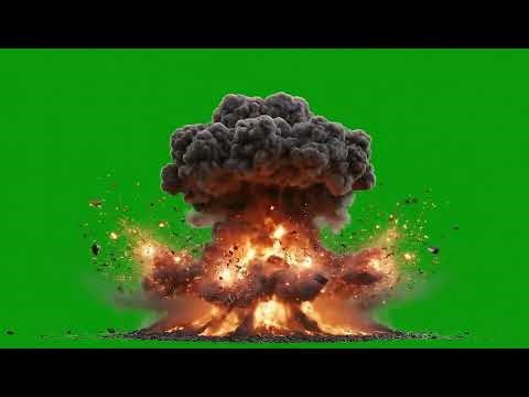 Massive Explosion Free Green Screen | Green Screen Video for Creators