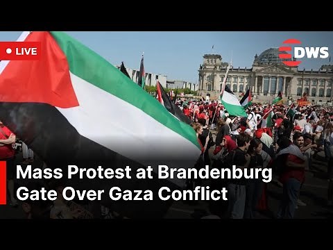 🔴 LIVE: Thousands Protest Against Gaza ‘Genocide’ at Berlin’s Brandenburg Gate | AM1E