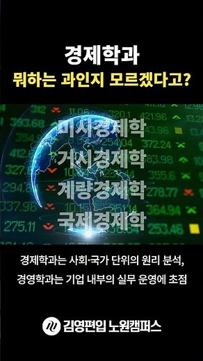 경제학과 vs 경영학과 차이 | 경제학과 진로·취업·대학 정보 총정리 [학과사전]