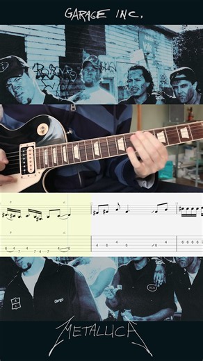 Metallica (Blitzkrieg) - Blitzkrieg - solo slowed down - Guitar Lesson - Tutorial - Tab #guitartab