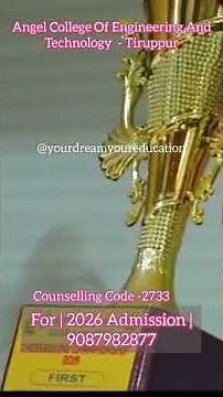 Angel College Tiruppur 2026 Admission | BE BTech Courses & Placements #ACET #Engineering