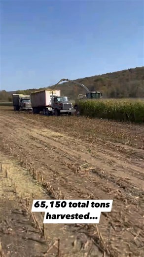 🌽 Corn Silage Harvest Recap! Our corn silage harvest is officially wrapped up! This year, we harvested 65,150 tons over 3,950 acres, averaging 16.6 tons per acre — a little lower than our typical 19–21 tons per acre, but still a solid harvest considering the crazy wet them very dry weather that this years spring and summer brought us. 🙃 A huge shout out to our great harvest crew who put in the long hours, braving the schedule and weather to make sure everything was done at just the right time.
