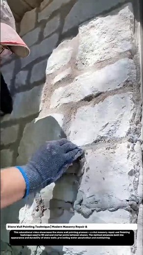 Stone Wall Pointing Technique | Modern Masonry Repair & Mortar Joint Finishing Technology