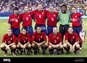 Soccer - Athens Olympic Games 2004 - Women's Final - USA v Brazil. USA team group Stock Photo - Alamy