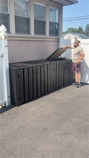 Part 2 of my trash can storage build #diy #process #trash