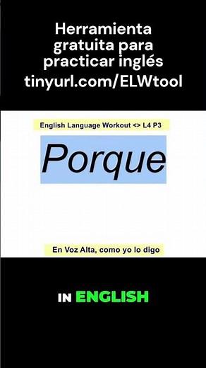 ¿Por Qué? / Because: ¡El secreto de la traducción al inglés! #shorts