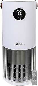 Hunter Fan Company Humidifier and Air Purifier In One, Advanced Filtration Air Purifiers for Home, Air Purifiers for Home Pets, Humidifiers for Bedroom and Humidifiers for Bedroom Baby, White/Silver