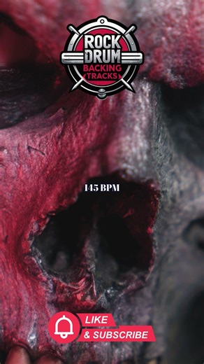 Rock Drum Backing Track 145 BPM | Fast High Energy | Royalty Free Drum Loop