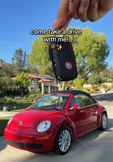 come take a drive with me! 🐞✨ #vwbeetle #vwbug #volkswagen #convertible #cartok @VW