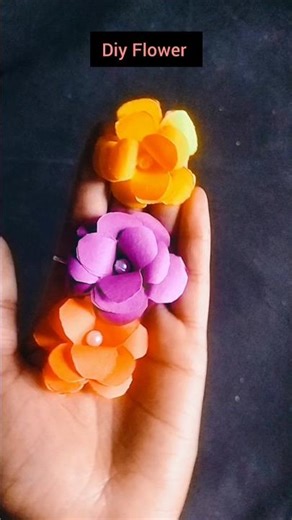 Handmade Flower in 2 Minutes 🌼#shorts #craft #flowers #flower #diy #peparcraft