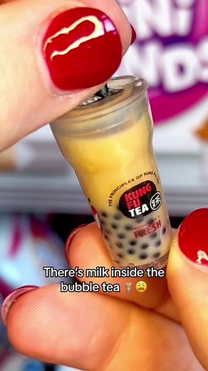 please take a moment for the cutest mini ever 🧋🥳 #minibrands #foodieminibrandss2 #foodieminibrands #foodtok #minifood #bubbletea #boba #miniboba #collectabletoys #toy
