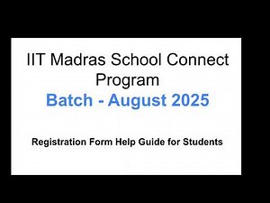 Inside the NEW IIIT Madras School Connect Program