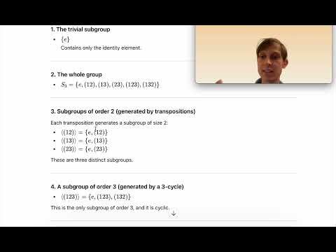 What are the subgroups of this symmetric group? (abstract algebra)