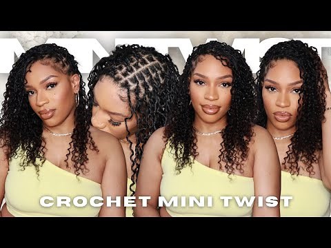 Mini Twists Using Crochet Hair ✨ (No Braiding Hair) REUSABLE Water Wave Crochet Hair | YWigs
