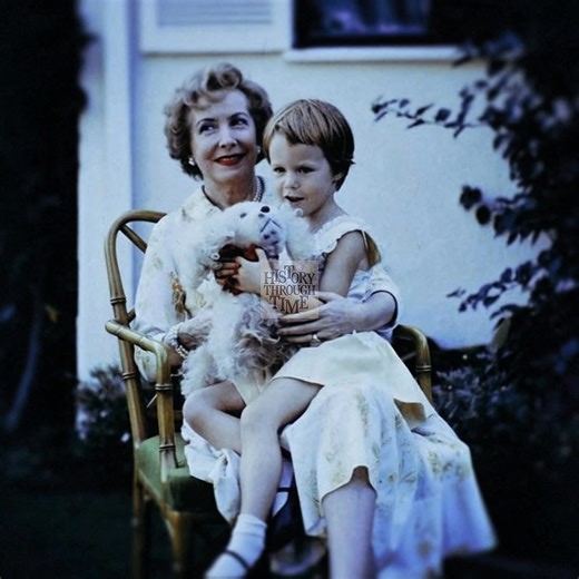 "George Burns and Gracie Allen-Burns are photographed with their granddaughter, Susan, at their home in Beverly Hills, circa 1957." | History Through Time