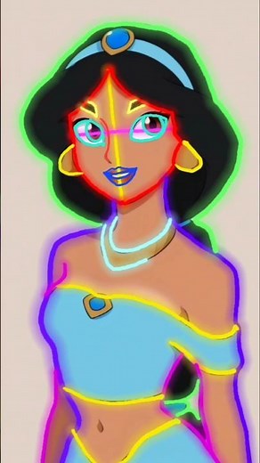 how to draw princess jasmine