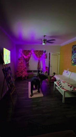 He loves our lil yoga 🧘🏽‍♀️ sessions