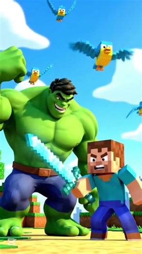 Hulk vs Minecraft Steve – The Funniest Battle Ever Begins! 😂💪 | Part 1