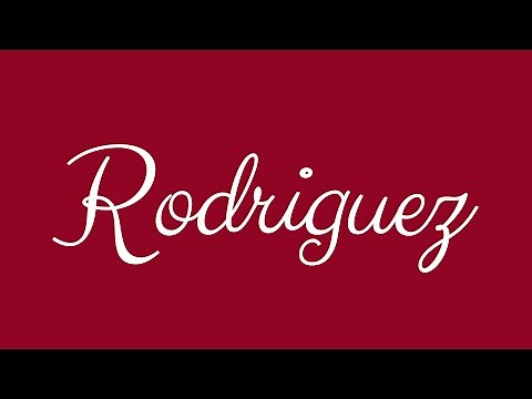 Learn how to Sign the Name Rodriguez Stylishly in Cursive Writing