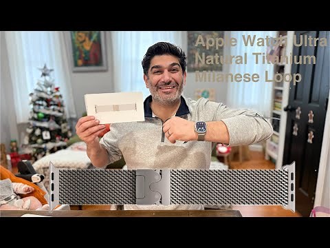 Apple Watch Ultra Titanium Milanese Loop Unboxing & Review (49mm Natural Color)